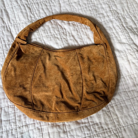 Wilsons Leather Brown Suede Hobo Bag - Picture 3 of 3